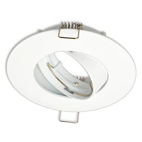 GU10 Armatuur wit IP20 - brede rand Ø100 mm - Outledtl.nl